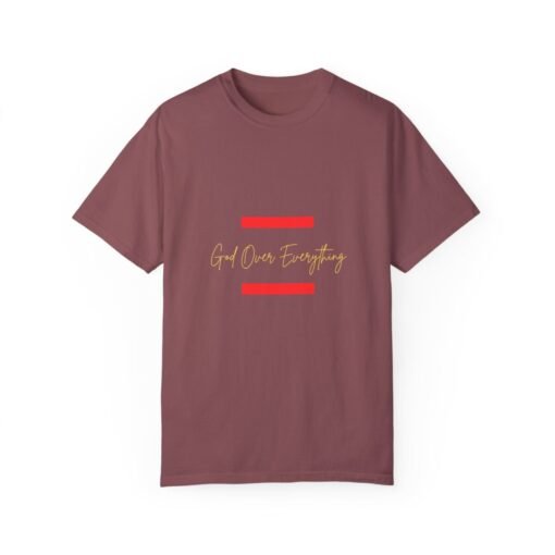 God Over Everything Unisex Garment-Dyed T-Shirt - Image 2