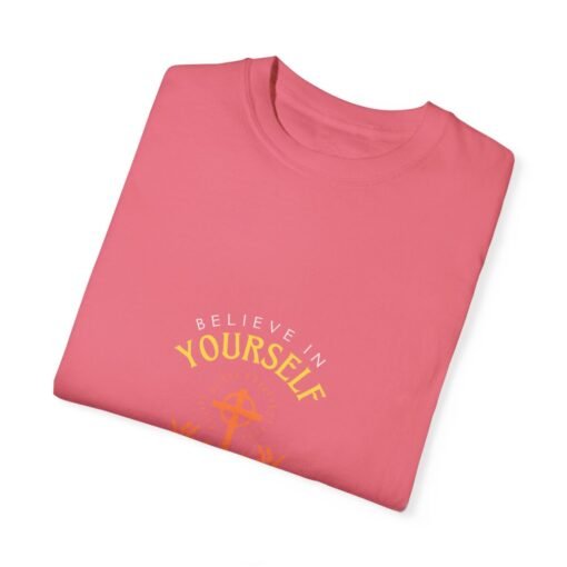 Inspirational Unisex Garment-Dyed T-Shirt - "Yourself and Keep Pushing Ahead" - Image 39