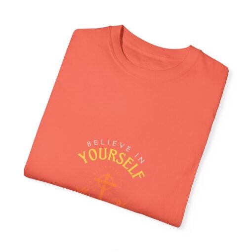 Inspirational Unisex Garment-Dyed T-Shirt - "Yourself and Keep Pushing Ahead" - Image 11