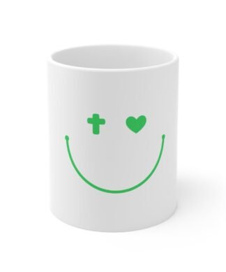 Smiley Face Mug, Cheerful Coffee Cup, Cute Gift for Friends, Positive Vibes Drinkware, Motivational Tea Mug, Smile Design