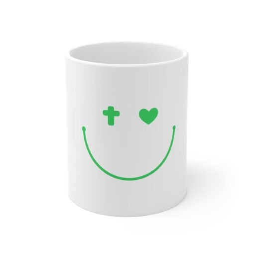 Smiley Face Mug, Cheerful Coffee Cup, Cute Gift for Friends, Positive Vibes Drinkware, Motivational Tea Mug, Smile Design