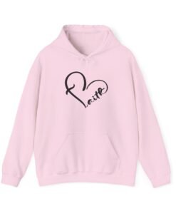 Faith Printed Hoodie - Cozy Printed Hoodie - Unisex Heavy Blend Hooded Sweatshirt - Casual Wear