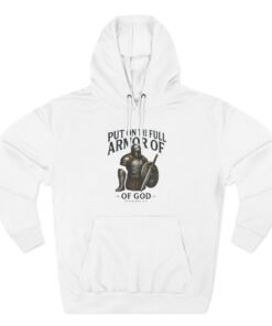 Faith-Inspired Fleece Hoodie, God Armor Hoodie, Spiritual Gift, Christian Apparel, Cozy Hoodie for Worship, Bible Verse Sweatshirt
