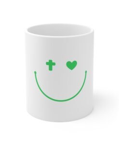 Smiley Face Mug, Cheerful Coffee Cup, Cute Gift for Friends, Positive Vibes Drinkware, Motivational Tea Mug, Smile Design