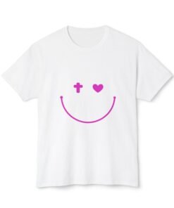 Smile Graphic Tee, Positive Vibes Shirt, Happy Graphic T-shirt Smiley Face Shirt