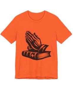 Prayer Hands & Bible T-Shirt — Christian Faith Tee for Church, Prayer, Religious Gifts