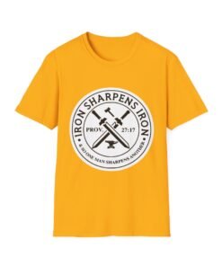 T-Shirt — "Iron Sharpens Iron" Christian Workout Tee (Prov. 27:17)