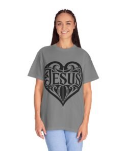 Jesus Heart T-Shirt — Tribal Script Faith Tee