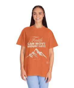 Faith Can Move Mountains T-Shirt — Inspirational Mountain Graphic Tee