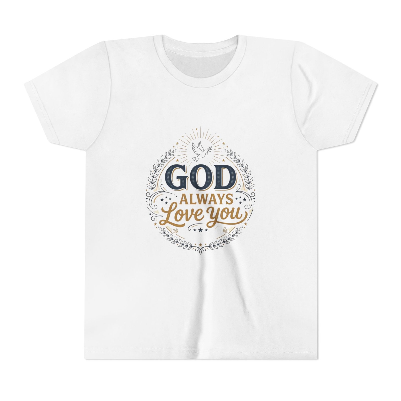 God Always Love You Youth Tee | Faith Christian Kids Shirt - Image 5