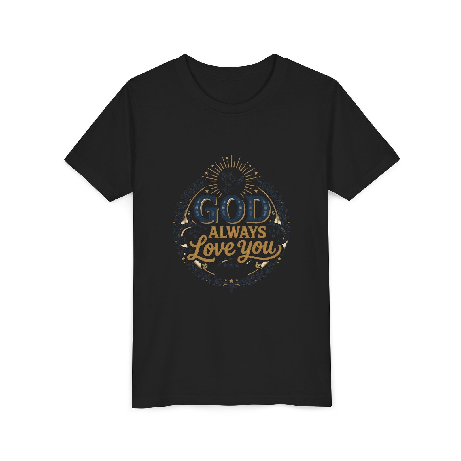 God Always Love You Youth Tee | Faith Christian Kids Shirt - Image 11