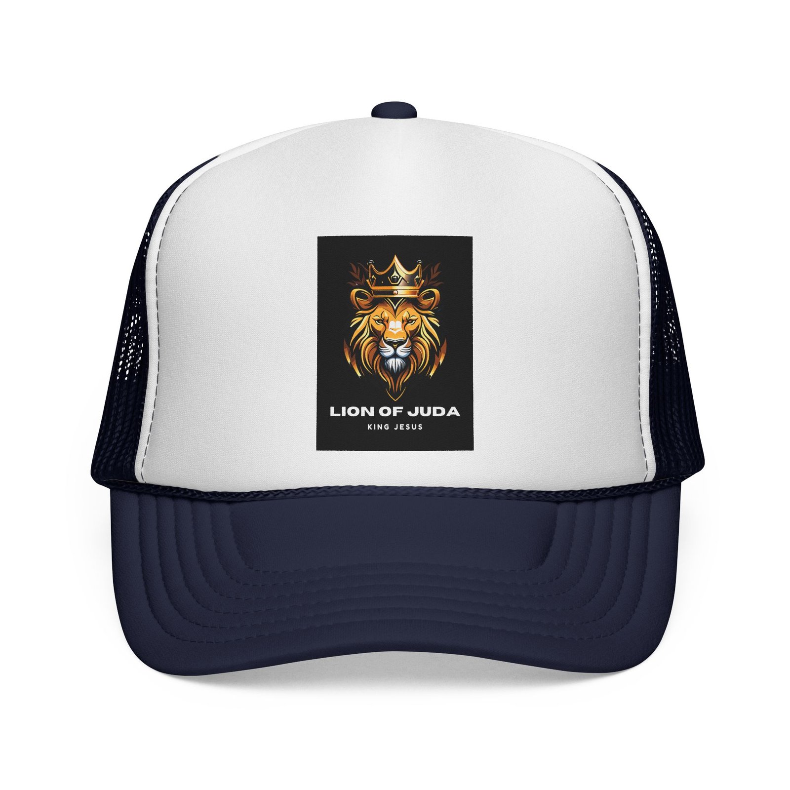 Lion of Judah Trucker Cap, Faith-Based Snapback Hat, Christian Gift, Casual Style, Outdoor Adventure, King Jesus Apparel - Image 2