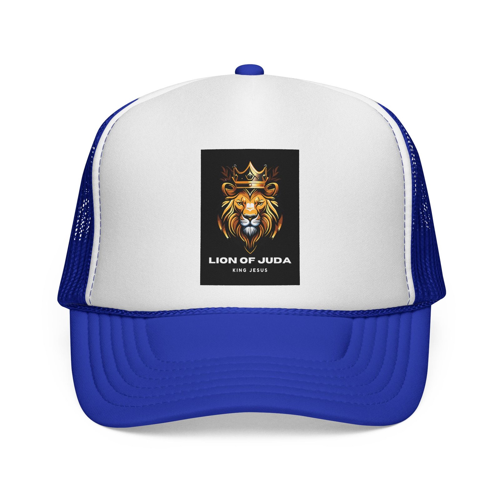 Lion of Judah Trucker Cap, Faith-Based Snapback Hat, Christian Gift, Casual Style, Outdoor Adventure, King Jesus Apparel - Image 3