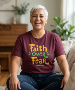 Faith Over Fear Printed Tee - Unisex Heavy Cotton T-Shirt - Casual Wear