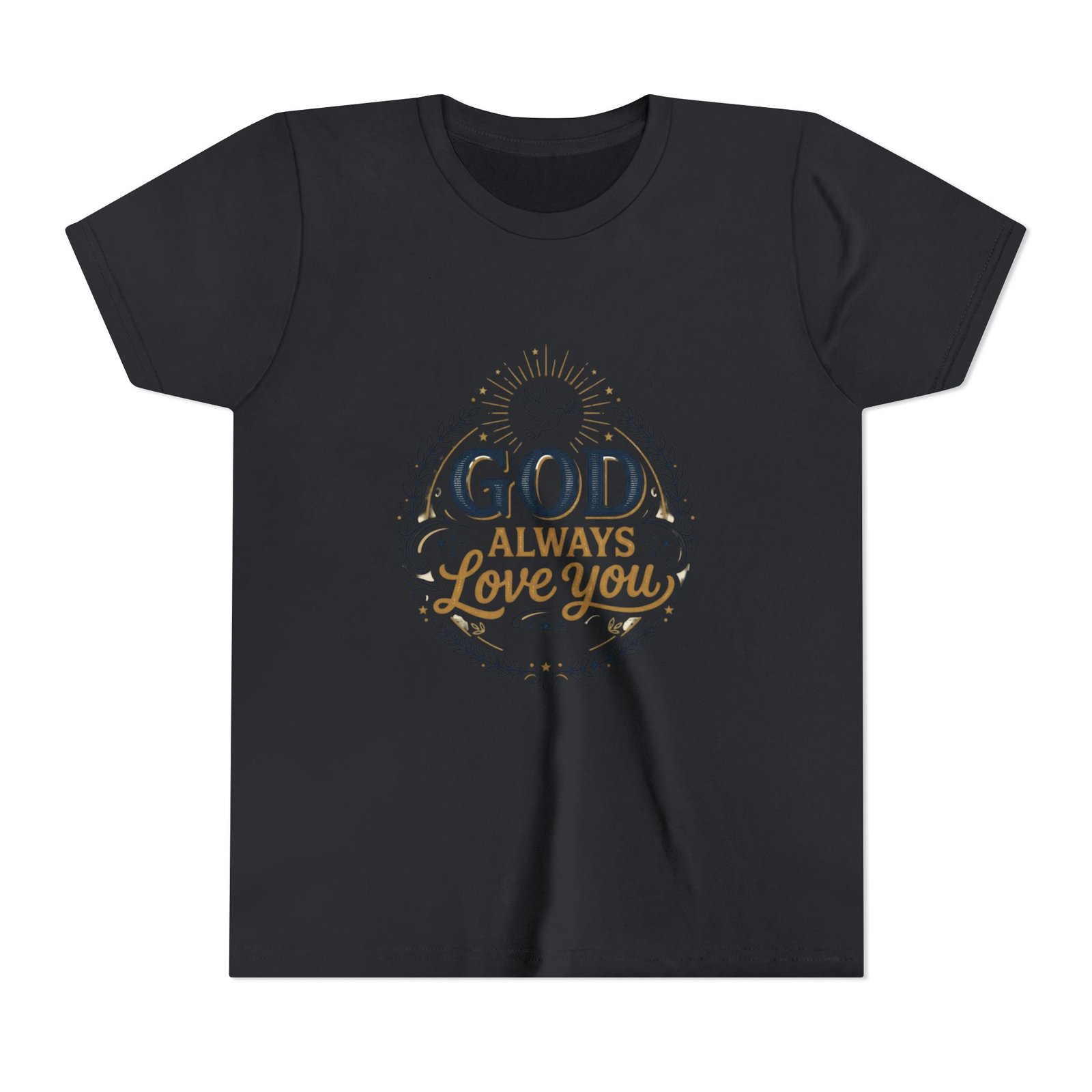 God Always Love You Youth Tee | Faith Christian Kids Shirt - Image 17