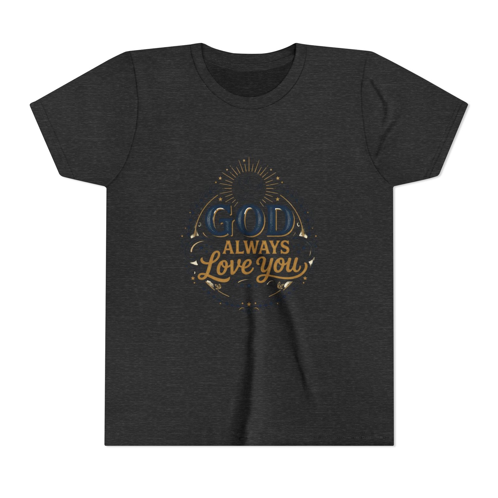 God Always Love You Youth Tee | Faith Christian Kids Shirt - Image 21