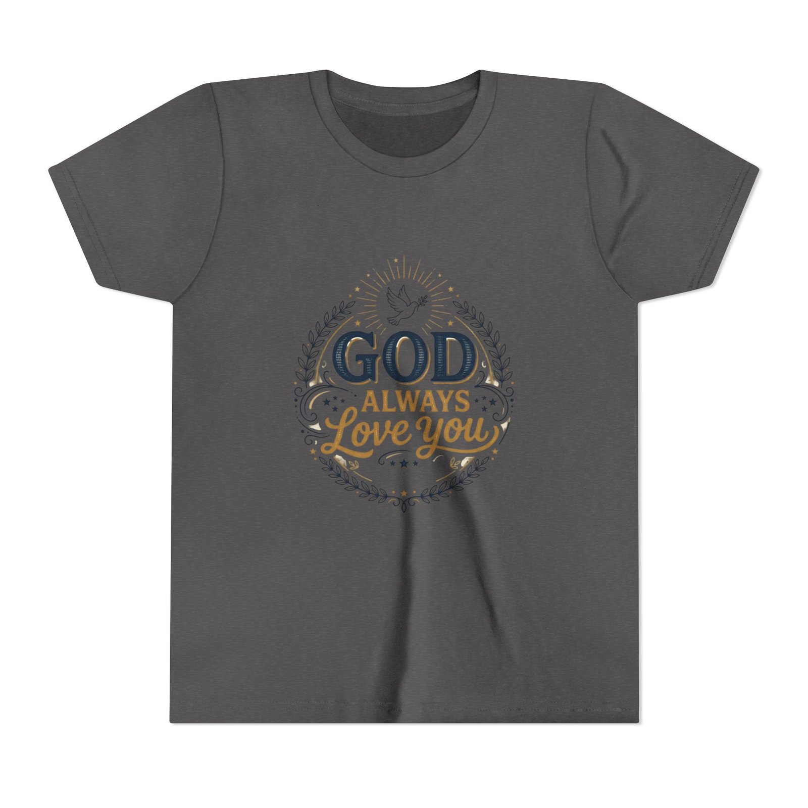 God Always Love You Youth Tee | Faith Christian Kids Shirt - Image 29