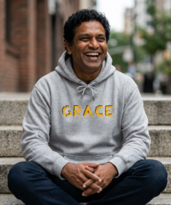 Grace Printed Hoodie - Cozy Printed Hoodie - Unisex Heavy Blend Hooded Sweatshirt - Casual Wear