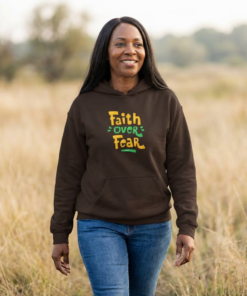 Faith Over Fear Printed Hoodie - Cozy Printed Hoodie - Unisex Heavy Blend Hooded Sweatshirt - Casual Wear