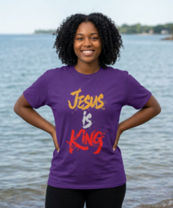 Jesus Is King T-Shirt — Christian Faith Graphic Tee for Worship & Church