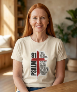 Psalm 91 T-Shirt — "I Will Say of the Lord" Christian Faith Tee