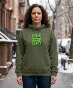 Forgive and Forgiven Printed Hoodie - Cozy Printed Hoodie - Unisex Heavy Blend Hooded Sweatshirt - Casual Wear
