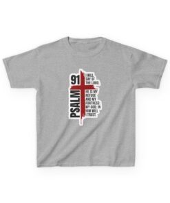 Kids Psalm 91 Tee — "I Will Say of the Lord" Christian Youth T-Shirt