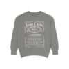 Christian Sweatshirt — “Jesus Christ No.1 Savior” Vintage Forgiven Crewneck