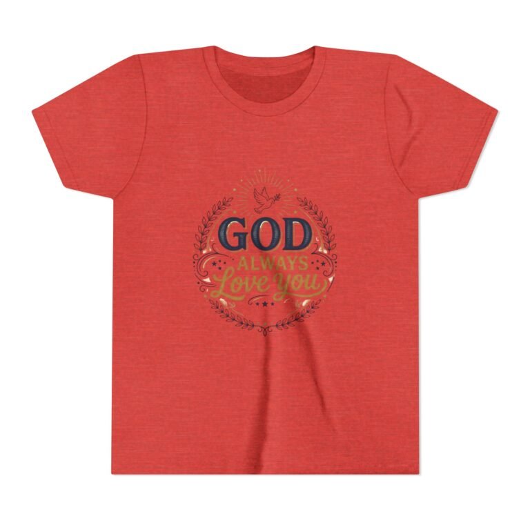 God Always Love You Youth Tee | Faith Christian Kids Shirt