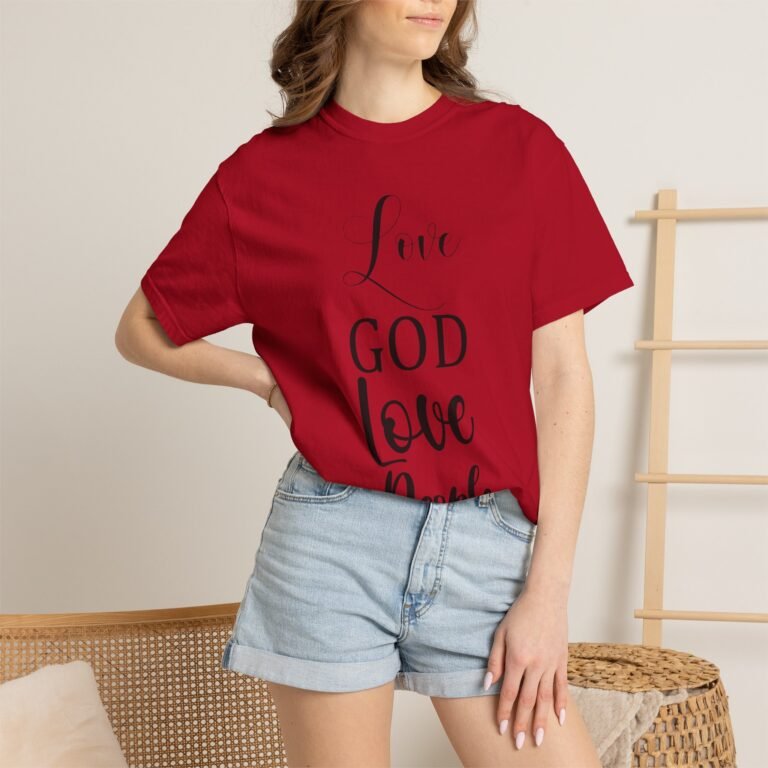11442565008289536452_2048.jpeg Love God Love People Christian T-Shirt