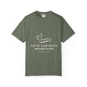 Faith Can Move Mountains Matthew 17:20 Christian T-Shirt