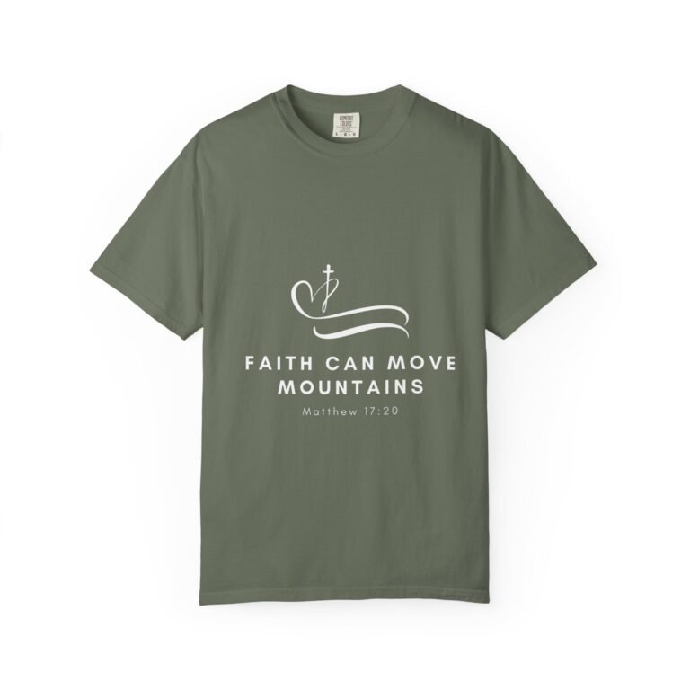 11609618579277325545_2048.jpeg Faith Can Move Mountains Matthew 17:20 Christian T-Shirt