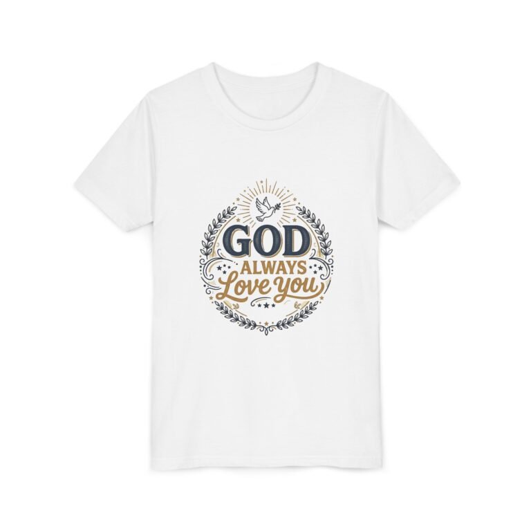 God Always Love You Youth Tee | Faith Christian Kids Shirt