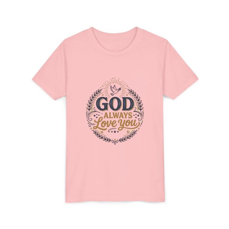 God Always Love You Youth Tee | Faith Christian Kids Shirt