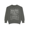 Christian Sweatshirt — “Jesus Christ No.1 Savior” Vintage Forgiven Crewneck