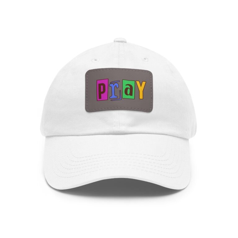 Pray Leather Patch Christian Dad Hat