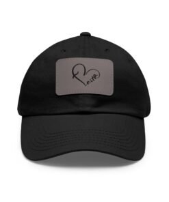 Leather Patch Dad Hat — Handwritten Heart "Petto"