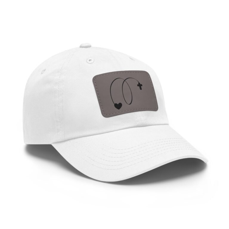 God Is Love Leather Patch Christian Dad Hat