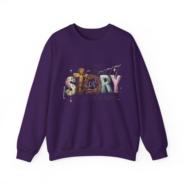 15375684889754235099_2048.jpeg He Is Risen Easter Cross Christian Sweatshirt