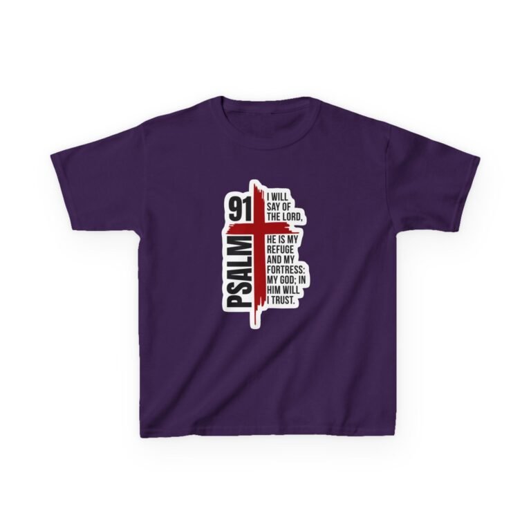 Psalm 91 I Will Say of the Lord Kids Christian T-Shirt