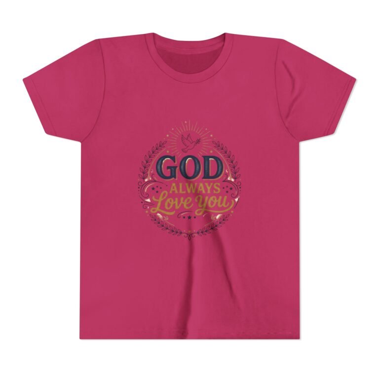 God Always Love You Youth Tee | Faith Christian Kids Shirt