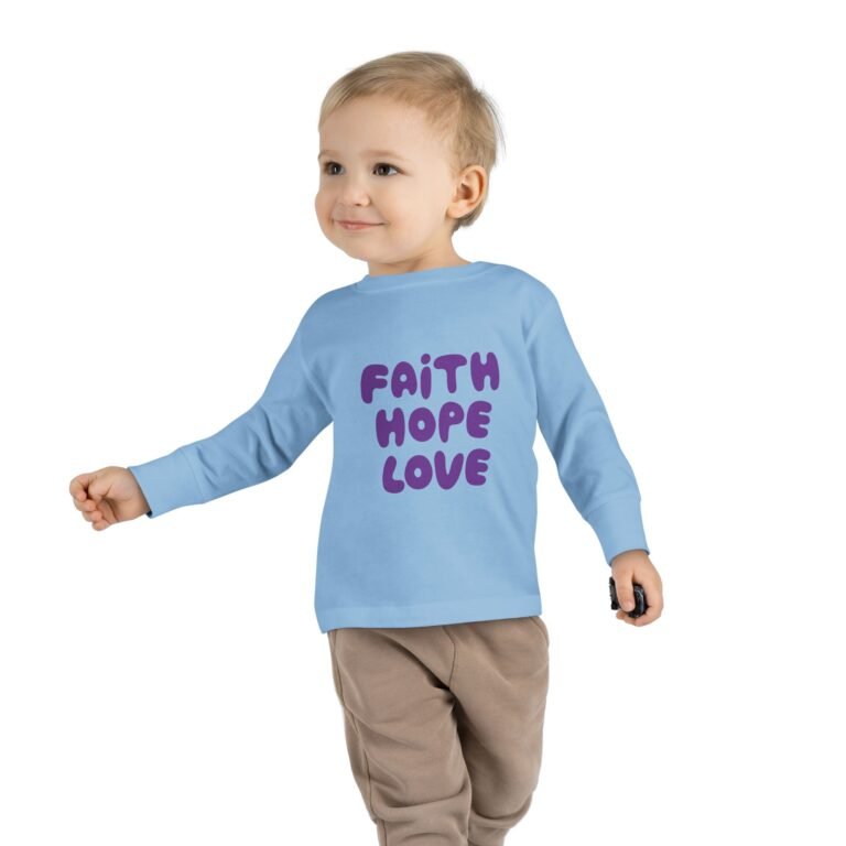 Faith Hope Love Toddler Christian Long Sleeve T-Shirt