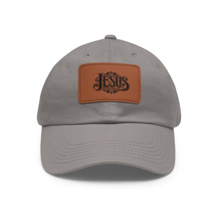 16355829699239856864_2048-1.jpeg Jesus Christian Leather Patch Dad Hat