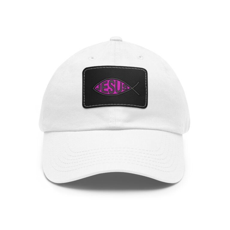 Jesus Leather Patch Christian Dad Hat