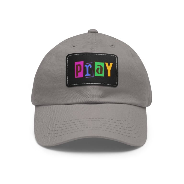 Pray Leather Patch Christian Dad Hat