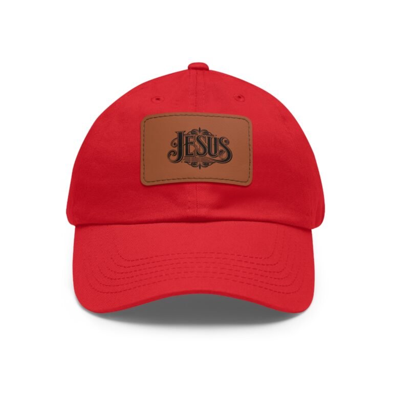 17822760816481077792_2048.jpeg Jesus Christian Leather Patch Dad Hat