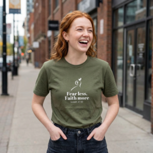 Fear Less Faith More Unisex Christian T-Shirt