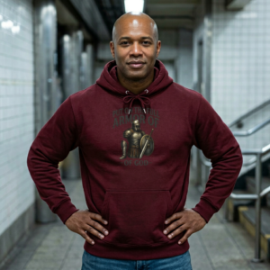 20260422031638-1f13df9a-d3f3-682e-a138-66223ef52f6d-1.png Faith-Inspired Fleece Hoodie, God Armor Hoodie, Spiritual Gift, Christian Apparel, Cozy Hoodie for Worship, Bible Verse Sweatshirt