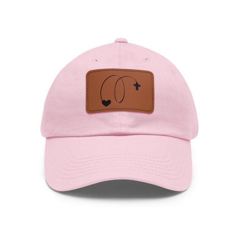 God Is Love Leather Patch Christian Dad Hat