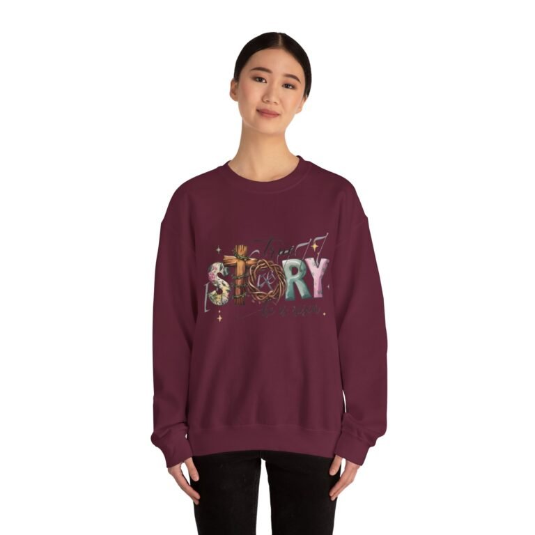 2381438836873453095_2048.jpeg He Is Risen Easter Cross Christian Sweatshirt